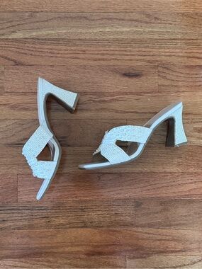 A New Day Women’s Tia Woven & Beaded Mule High Heels